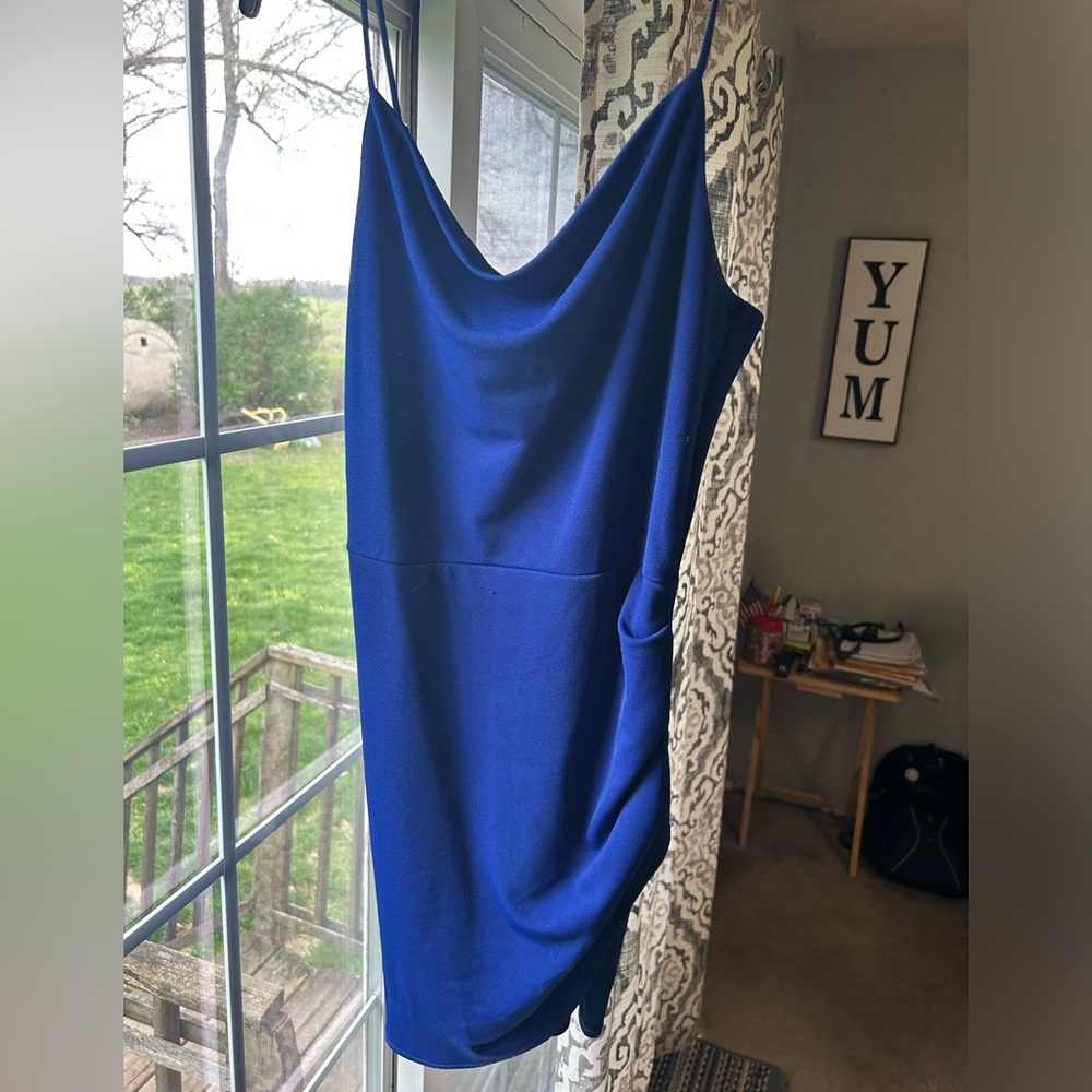 short dress. from Macys. Blue. size large